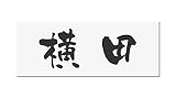 丸三タカギ 彫り込み済表札 アクリル APG2-W-1-3-横田 【完成品】