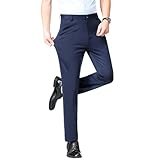 [KANGNAN] スラックス メンズ 裾上げ済み スラックス ノータック スリム ストレッチ 洗える ウォッシャブル 春秋冬対応 ビジネス カジュアル リモートワーク オシャレ 34