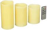 Kole Imports OF863 Vanilla Scented Flameless Candles Set with Remote [並行輸入品]