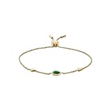 [スカーゲン] レディース SOFIE SEA GLASS ゴールドトーン ステンレススチール ステーションブレスレット、SKJ1859710