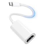 USB C - HDMI 変換アダプタ、4K@60Hz で高速伝送、Thunderbolt 3/4 対応、Type-C 変換アダプタ、タイプ C 変換コネクター、i Phone 15 シリーズ、iPad Pro、MacBook、iMac、サムスン Galaxy S24、Dell XPS などの機器に対応（ホワイト）
