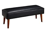 ブラック ベンチ 2Pのみ モダンデザインレザーソファ リビングダイニング ZLIVE ジライブより【ﾉｰﾌﾞﾗﾝﾄﾞ品】