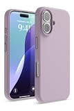 【elago】iPhone16用 シリコン耐衝撃ケース 指紋防止 ソフトパープル