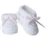 Jefferies Socks ジェフリーズソックス 新生児セレモニー リボン付きブーティー クロシェ編み ハンドメイド 【2681】 (ピンク)