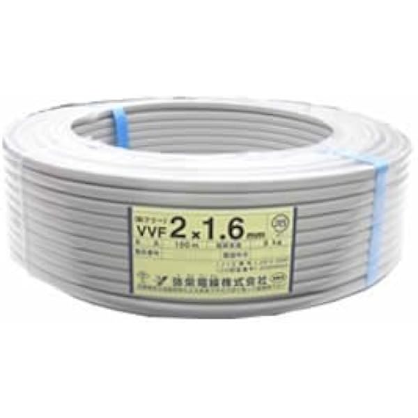 Amazon.co.jp: 矢崎 YAZAKI ソフトEM 600V EEF/F 2×2.0mm 100m 黒白 