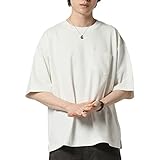 [アーケード] 吸水速乾 ドライTシャツ メンズ 半袖 ビッグシルエットTシャツ 切り替え ヘビーウェイト コットンUSA M オフホワイト(レギュラー)