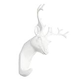 家庭用樹脂ユーティリティホームインテリア壁フック動物デザインPothookホワイトDeer