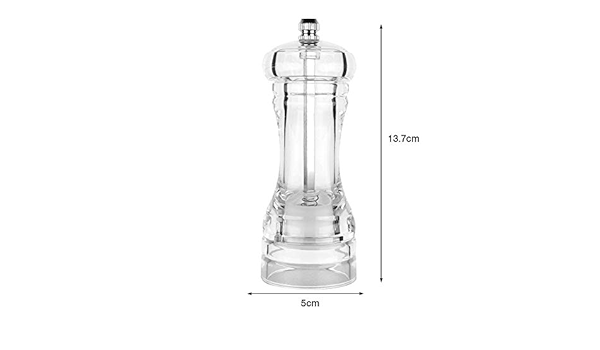 Amazon ペッパーグラインダー アクリル研磨機 手動胡椒研削器 透明ペッパーグラインダー 家庭用手動研削ボトル コショウ 海塩 胡椒穀物ミレー研削 塩 コショウ入れ オンライン通販