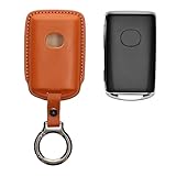 kwmobile キーカバー マツダ 3ボタン CX30 CX50 CX60 CX90 MX-30対応 キーケース - スマートキー キーホルダー 鍵ケース レザー 茶色