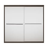 スターリング配管5425 – 59dr-g03 Bathドアバイパス55 – 1 / 2 " H x 54 – 5 / 8 – 59 – 5 / 8 " W曇りガラスDeepブロンズ