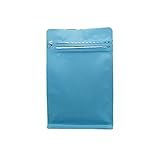 価格/ 50個Aspire 16 OzサイドガセットコーヒーバッグwithバルブZiplock、Pullタブファスナー、FDA準拠 One size ブルー ER0045_SKYBLUE-1000