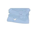 Izziwotnot Powder Blue Gift 5 Piece Quilt Bedding Bale, Cot/Cot Bed by Izziwotnot