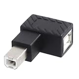 KAUMO USB プリンター端子 L字型 変換アダプタ (Bオス/Bメス 右向き) KM-UC986