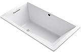 KOHLER K-1173-G-0 Underscore 5.5-Foot Acrylic BubbleMassage Bath, 66-Inches by 36-Inches by 22-Inche