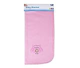 First Steps Fleece Baby Blanket with Embroiderered Animal Design by First Steps