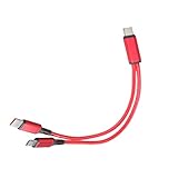 2 In 1 Type C 充電ケーブル、USB 5Pin & Type C 出力アダプターコネクタ付き、電子機器用最大 27W の急速充電