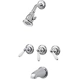 Pfister 01-81PC Three-Handle Tub and Shower Combo, Chrome [並行輸入品]