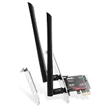 Binardat WiFi 6Eカード AX5400 PCIe WiFiネットワークアダプタ、Intel AX210チップ Bluetooth 5.3、トライバンド2.4GHz/5GHz/6GHz OFDMA & MU-MIMO、Windows 10/11用