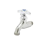 T&S Brass B-0704 Sill Faucet, 1/2-Inch Npt Male Inlet, 4-Arm Handle, 3/4-InchGarden Thread, 3-1/2-In