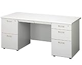 SINAPP オフィスデスク パソコン 机 両袖机 引き出し 鍵付き パソコン SIK4853 幅140cm