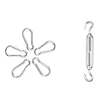 F Fityle ５個梨形状 HMS カラビナ　アイフック　ターンバックル　ステンレススチール　作業工具　実用的