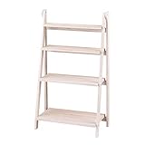 ドウシシャ オープンシェルフ ホワイト 4段(幅60cm) 完成品 折りたたみラック 木製 4段 KE6010-4WH