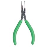 Xcelite LN54BK Diagonal Thin Long Nose Plier with Green Cushion Grip Handle, Serrated Jaw, 5 Length,