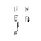 Baldwin DCNAPXELLTSR260 Reserve Double Cylinder Handleset Napa x Ellipse with Traditional Square Ros