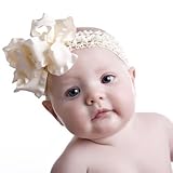 ゆるふわリボンヘアクリップピン付ヘアバンド・ヘッドバンド☆＜在庫あり◎＞ (アイボリークリーム)