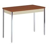 Sandusky Lee AT4020-PU Putty Powder Coat Activity/Utility Table with Oak Top, 29" Height x 40" Width