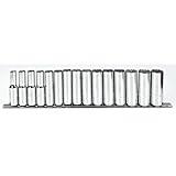 Stanley Proto J54207 15 Piece 12 Point 1/2 Drive Metric Socket Set by Stanley-Proto