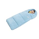 Unisex Baby Wrap/Swaddle/Blanket Zip up?Sleeping Bag Thicken Warm Sleeper 0-2T(Blue M)