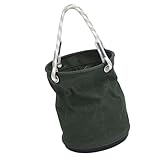 Atyhao キャンバス 電工バケツ 40×30m 30kg耐荷重 プラスチック底釘ボルト ツールオーガナイザー メンテナンス作業 (緑)