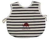 綿ニット製ベビー服腕通し付きスタイ てんとう虫さんシリーズ ネービー ショルダースタイ