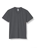 [グリマー] 半袖 メンズ 4.4オンス ドライ Vネック Tシャツ 00337-AVT ダークグレー 3L (日本サイズ3L相当)