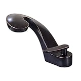 黒いレトロな銅の流域の蛇口カウンター洗面所の洗面器のヨーロッパの蛇口の下にホットとコールドのバスルームのシングルホール
