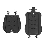 【クラウン 専用】カーシートカバー CROWN 専用ロゴ付き 最新 アイスシルク生地 車 シートクッション クラウン 200系 210系 220系 シリーズ 対応 涼感 車用 シートカバーセット 蒸れない お尻クッション 体圧分散 座布団 前座席用 後部座席用 カー用品 (ブラック, 2枚セット・前座1席分用)