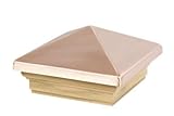 Waddell 220 4 " x 4 " Pine Base with銅ピラミッドキャップPostキャップ