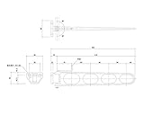 バルコニー物干金物 横型ブラケットタイプ横収納型ホワイトクリーム SK-45LSA-WC　　新協和