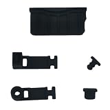 1セット　For New 3DS XL　ダストプラグ　軽量　防塵　傷防止　耐久性　For New 3DS XL/LL、3DSXL、3DSLL、2DS用　ポートキャップ　インターフェース防塵カバー　シリコン製　耐摩耗性　防塵プラグセットアクセサリー　取り付け簡単 (ブラック)