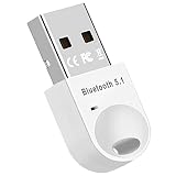 Bluetooth5.1技術 VAVIICLO Bluetooth 5.1 USBアダプタ 超小型 ブルートゥース子機 PC用/ナノサイズ/Ver5.1/ Bluetoothアダプタ 最大通信距離20m 無線 低遅延 apt-X EDR/LE対応(省電力) Windows 11/10/8.1/8/7(32/64bit) 対応 Mac非対応 日本語取扱説明書付き (ホワイト)