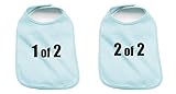 Crazy Baby Clothing 2および2の1の2ツインセットユニセックスベビーソフト100 % Cotton Bibs カラー: ブルー
