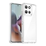 moto g66j 5G / moto g66y 5G ケース『AFINER』新型 軽量 超薄型 TPU+PC 透明 カバー 専用 耐衝撃 衝撃吸収 指紋防止 擦り傷防止 レンズ保護 着脱簡単（透明）