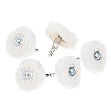 Baosity 全3サイズ　研磨バフ　5個セット　モップホイール　電動グラインダー　ポリッシャー用　綿布 - 50mm