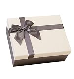 ギフトボックス ホワイトB:21.3×14.5×9cm プレゼントボックス ラッピングボックス ラッピング リボン 箱 NYANDELMO ND-0056-R07-WH-B
