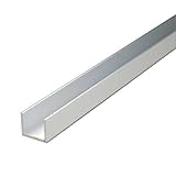 e-kanamono アルミチャンネル 1.5x15(内寸12)x24x4000mm(2M+2M) アルマイトシルバー