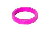 Itzy Ritzy Teething Happens Silicone Jewelry Baby Teething Bangle Bracelet Geometric, Pink [並行輸入品]