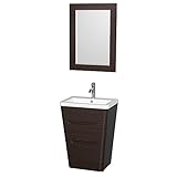 WyndhamコレクションCaprice 24インチPedestal浴室洗面化粧台 24 Inch WCS777824SESARINTM24 1