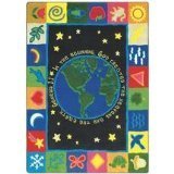Joy Carpets Kid Essentials Inspirational In The Beginning Area Rug Multicolored 3'10 x 5'4 [並行輸入品]
