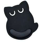 Newseego マウスパッド かわいい リストレスト 一体型マウスパッド 低反発リストレス 人間工学 クッション キャラクター 滑り止め 水洗い 耐久性良い 手首 疲労軽減 ゲーム 仕事用 パソコンパッド 可愛い猫柄